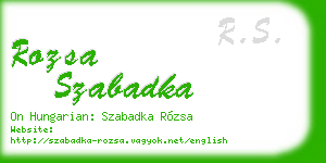 rozsa szabadka business card